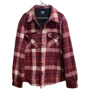 Smith's Workwear Men's Sherpa Lined Flannel Jacket Button‎ Up size XL EUC